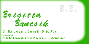 brigitta bancsik business card